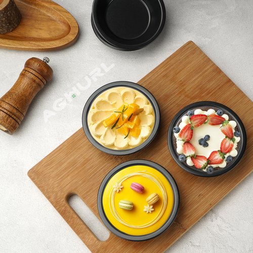 5 inch Mini Pie Pan, 5 Pack Nonstick Small Round Cake Bread and Meat Pie Tins for Oven and Instant Pot Baking