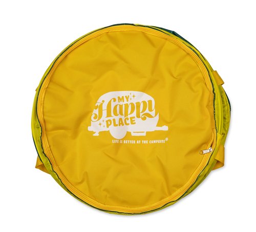Camco Pop-Up Utility Container - Use as Collapsible Trash Can When Camping - Holds 30-Gallon Kitchen-Size Trash Bags - 2-Ft Tall & Collapses for RV Storage and Organization (53490)