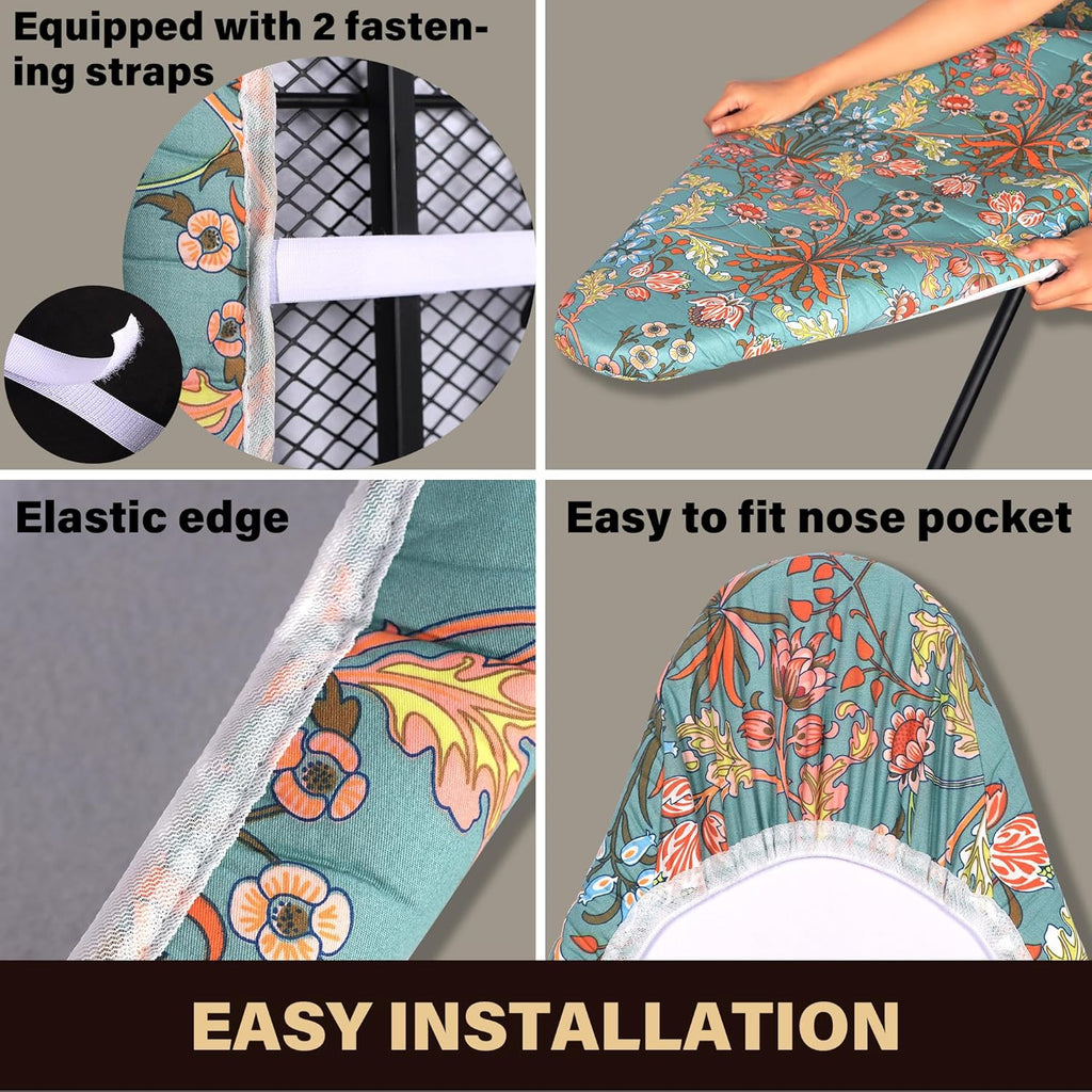 Caius Ironing Board Cover - Easy Installation, Stain Resistant, Fits Standard 15x54 Size