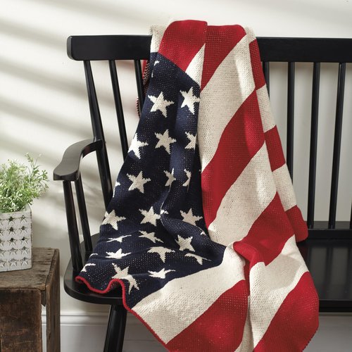 Primitives by Kathy Throw Blanket - American Flag, from Our Patriotic Collection