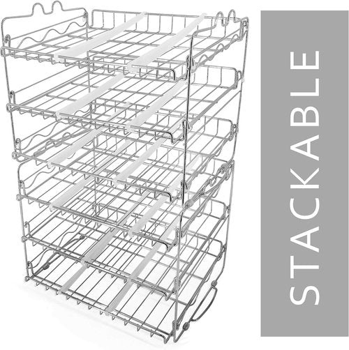 Che'mar Can Organizer - Stackable Rack for 36 Cans | Chrome Canned Food Storage for Pantry & Kitchen