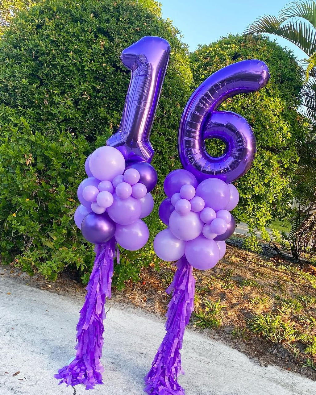 Purple Number 40 Balloon - 40 Inch Giant Foil Balloon for 40th Birthday Party Decorations