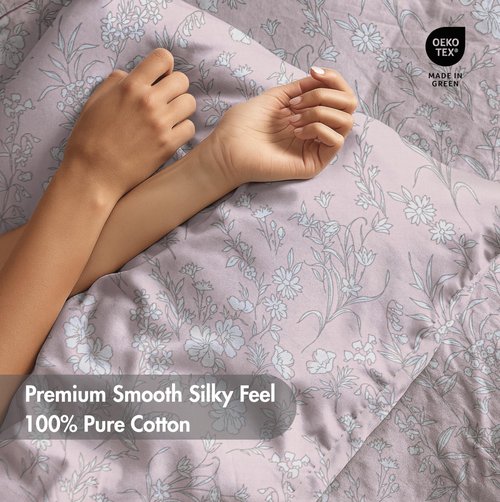 RUVANTI 100% Cotton Sheets Queen Size Bed Set - 300 Thread Count Silky Soft Sateen Weave, Cooling, Lightweight & Breathable, 16" Deep Pocket, Durable & Luxury Satin-Like, 4 Piece, Pink Fusion