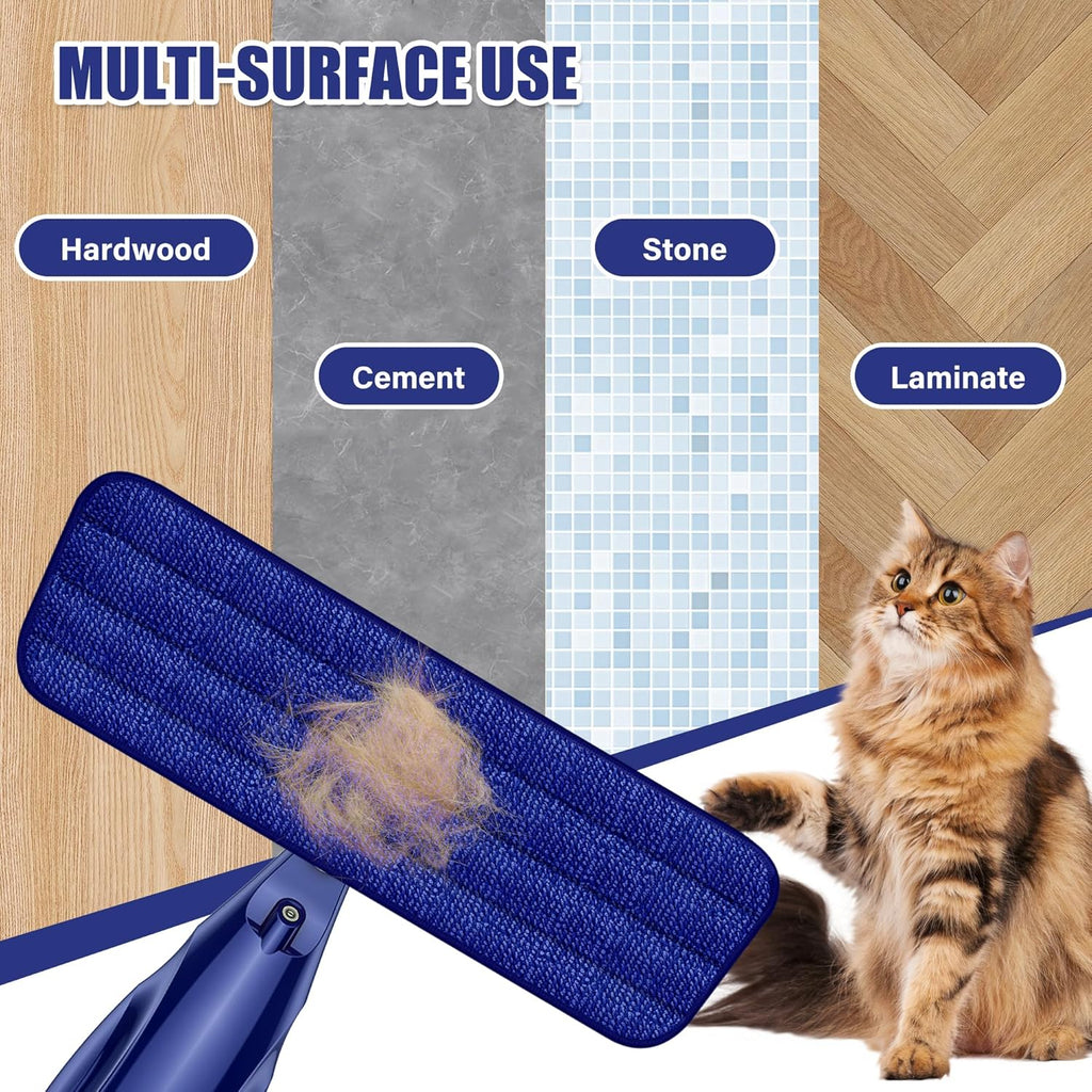 Skiennix Microfiber Spray Mop - Versatile Wet/Dry Floor Cleaner with 3 Reusable Pads | Ideal for Tile, Wood, and Laminate