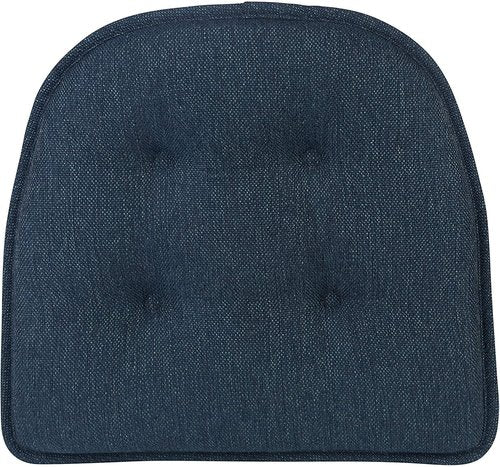 Non-Slip Chair Cushions, Assembled in USA, U-Shaped Skid-Proof Seat Pads for Dining Room, Kitchen, Office, 15"x16"