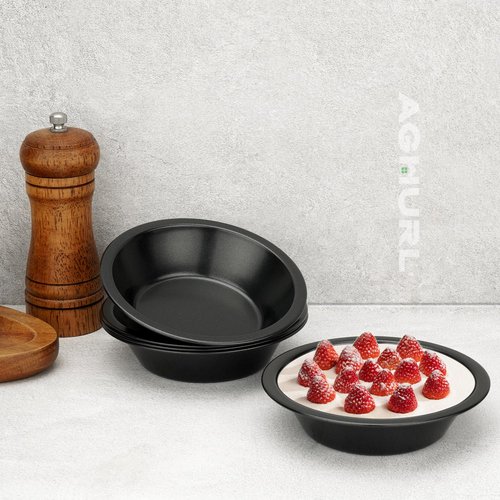 5 inch Mini Pie Pan, 5 Pack Nonstick Small Round Cake Bread and Meat Pie Tins for Oven and Instant Pot Baking
