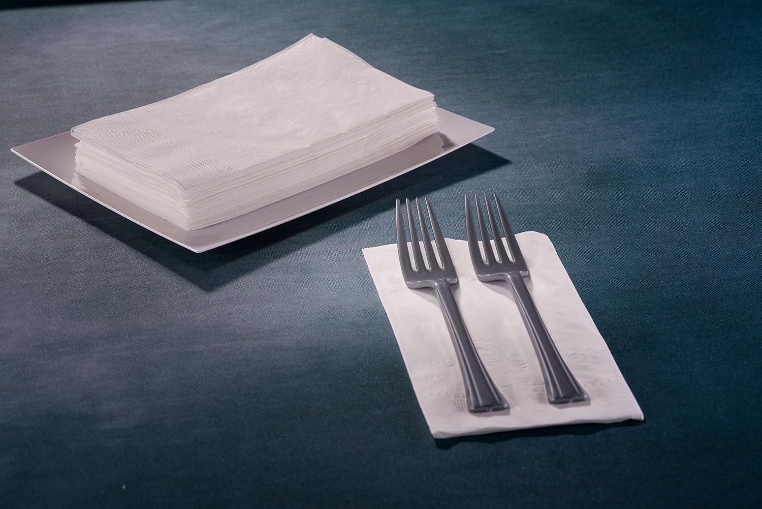 Premium White Napkins - 2-Ply Disposable Dinner Napkins | 100 Count Value Pack for Parties