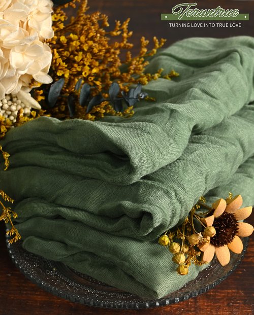 84 Pack Sage Green Cheese Cloth Napkins Gauze Napkin Cloth Bulk Set of 84 Washable Boho Dinner Table Napkins for Wedding Party Baby Shower Birthday Party Decorations，20 x 20 Inch