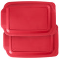 Replacement Lids fits Pyrex 9x13 233 Glass Casserole Baking Dish Container with Tab Handles, for 3-Quart Model 233-PC (2-Pack, Red)