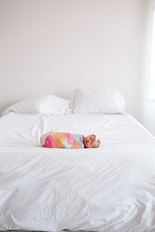 Copper Pearl Large Premium Knit Baby Swaddle Receiving Blanket Monet