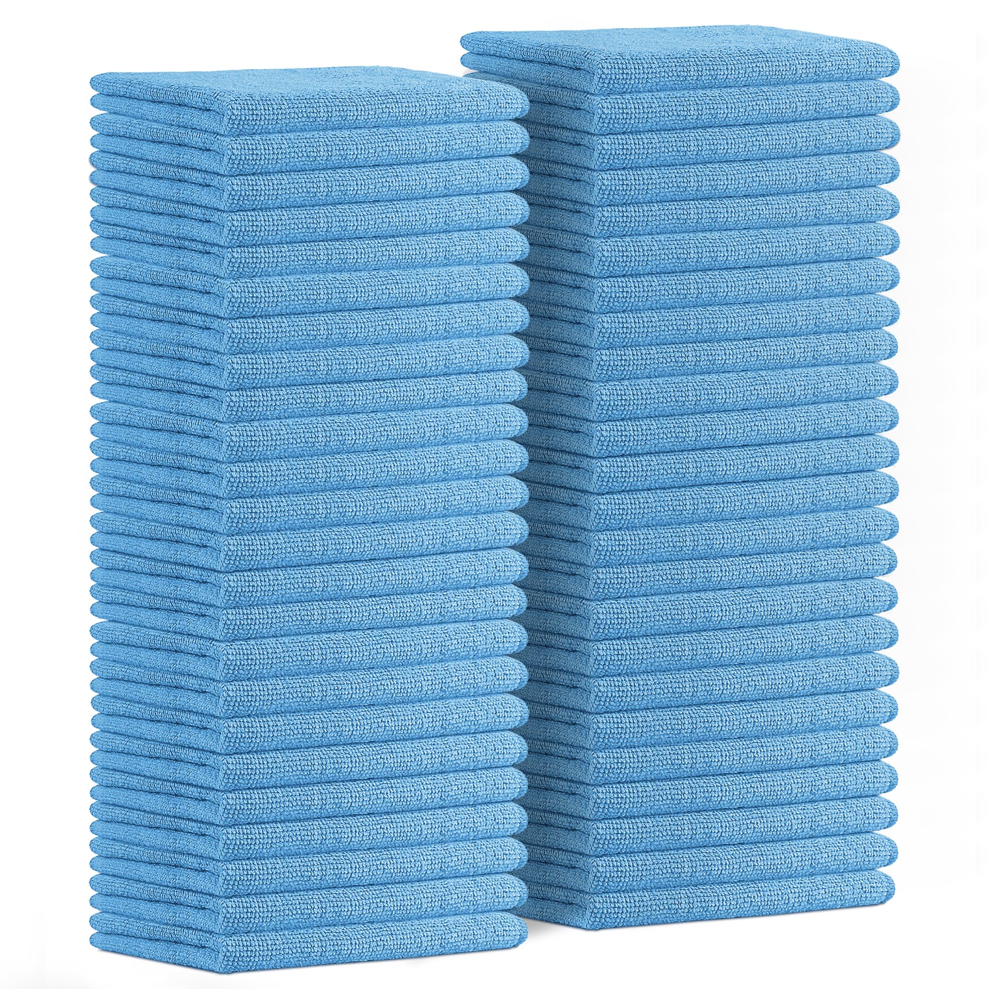 Avalon Towels Microfiber Cleaning Cloths (Value Pack of 48) - Size 16 x 16 Inches, Highly Absorbent Cleaning Rags, Lint Free, Reusable and Washable, Microfiber Towels for Cars