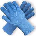 Grill Armor Oven Gloves with Fingers – Extra Long Cuff, 932°F Heat, Fire & Cut Resistant Mitts for BBQ, Grill, Cooking, Grilling, Baking & Smoker