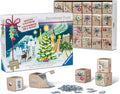 Ravensburger Holiday Puzzle Advent Calendar | 24 Mini Jigsaw Puzzles with 1000+ Pieces - Unique Winter Scenes for Daily Surprises - Premium Quality for Ages 12+