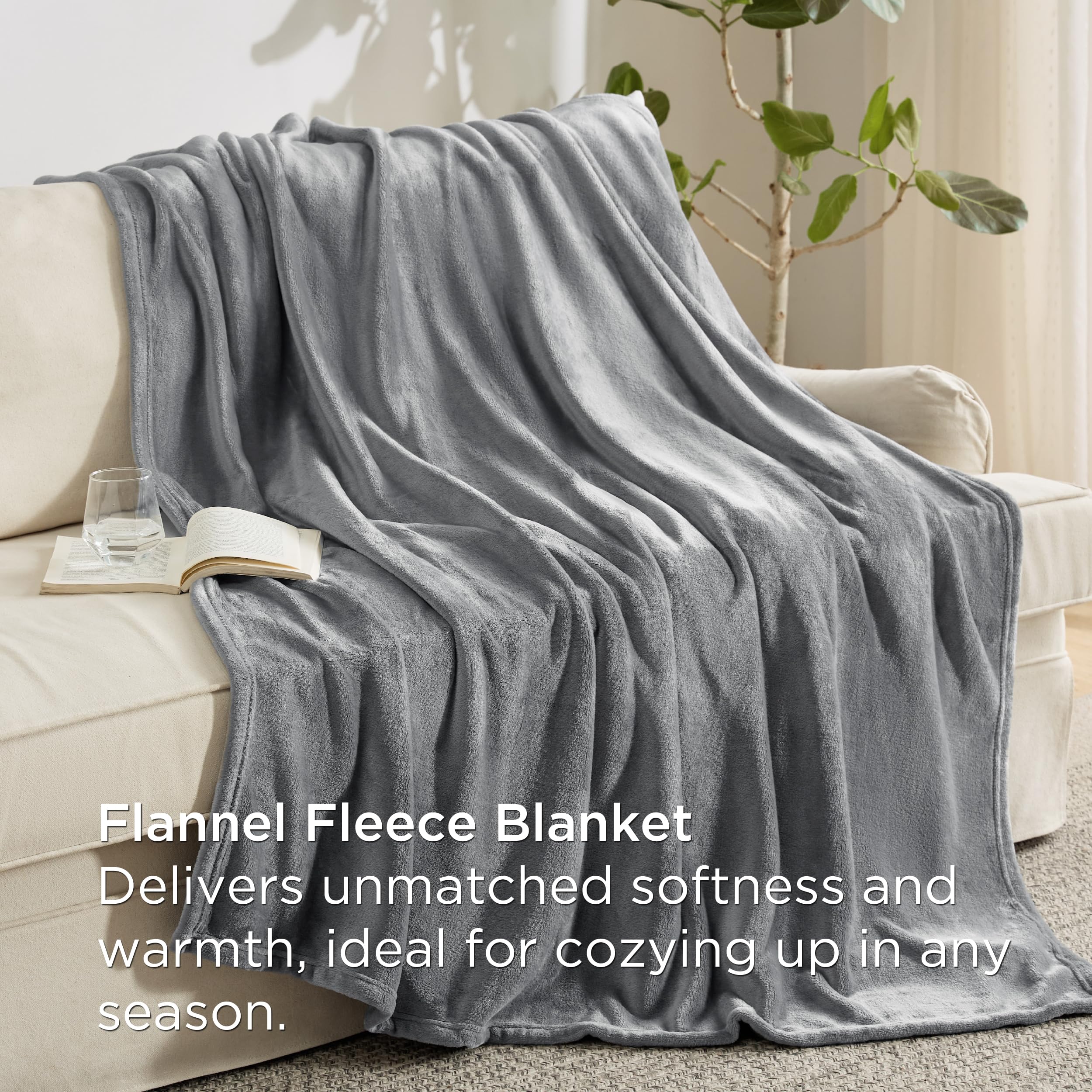 Bedsure Queen Comforter Set Black, 8 Pieces Prewashed Queen Size Bed in a Bag with Soft Fleece Bed Blanket, Down Alternative Bedding Set for All Seasons, Sheets, Pillowcases & Shams