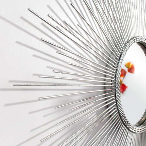 Safavieh Home Collection Emme 30-inch Silver Sunburst Round Silver Mirror