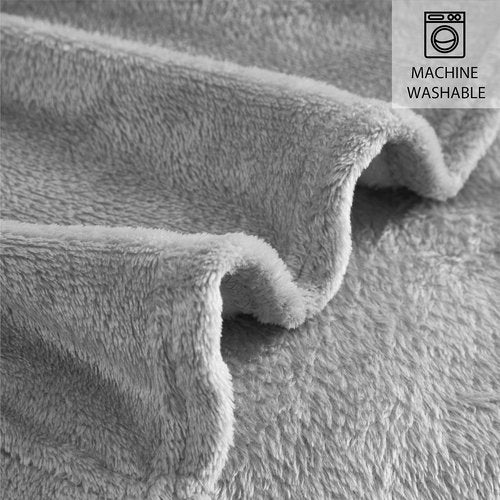 Dearfoams Oversized Super Soft Royal Plush Velvet Family Blanket for All Seasons- 10' x 10' (120"x120") - XL Blanket - Grey