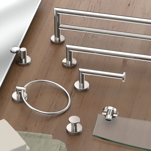 Gatco 4318 Glam Storage Toilet Paper Holder, Polished Nickel | Wall Mounted 6.75" H X 3" W Bathroom Toilet Tissue Storage Holder