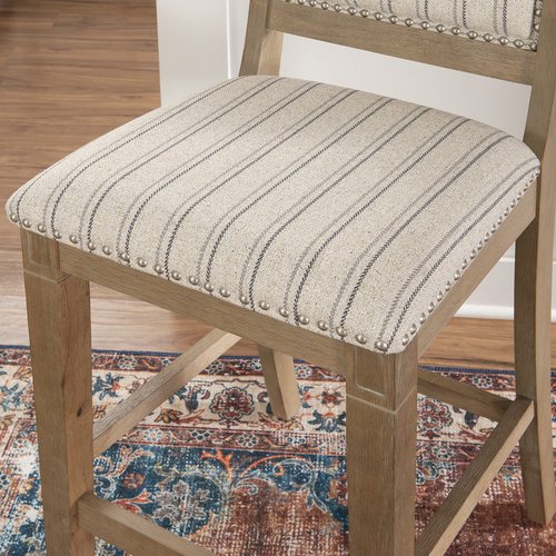 Linon Home Decor Products Newton Grey Counter Stool, Gray Wash