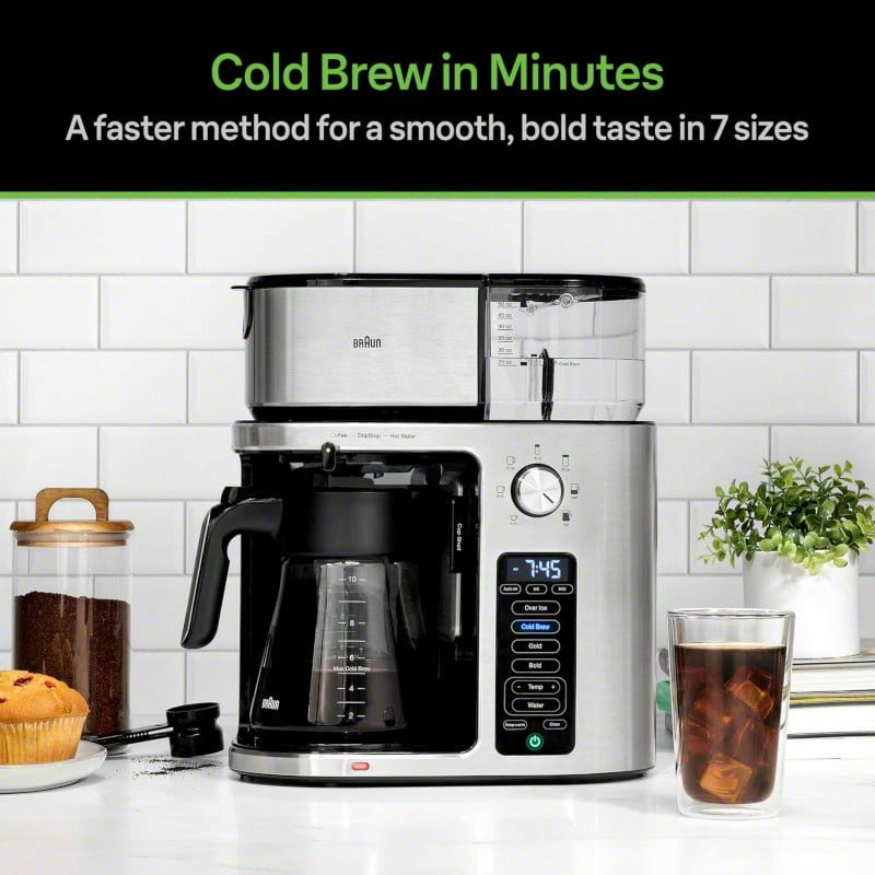 MultiServe Plus 10-Cup Drip Coffee Maker - Stainless Steel Pod-Free Brewer