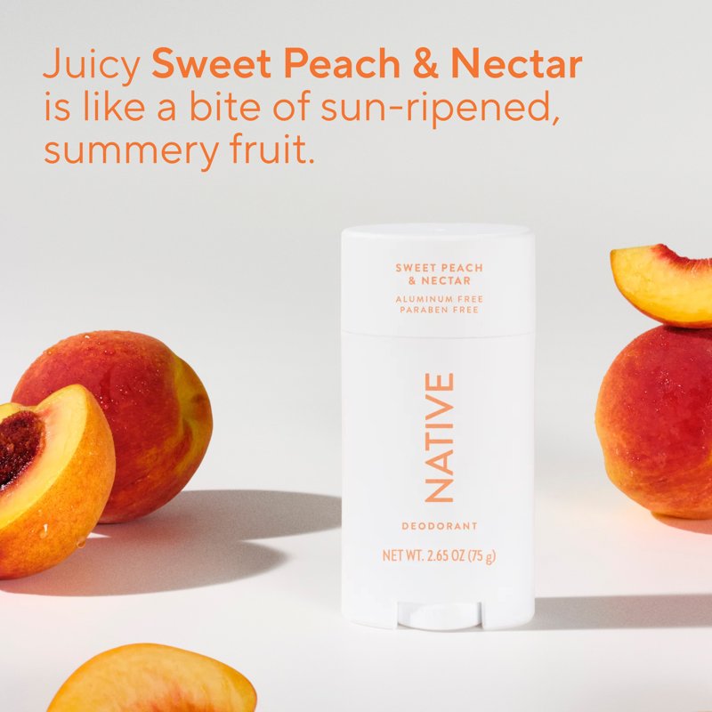 Aluminum-Free Deodorant, Sweet Peach & Nectar, 2.65 oz