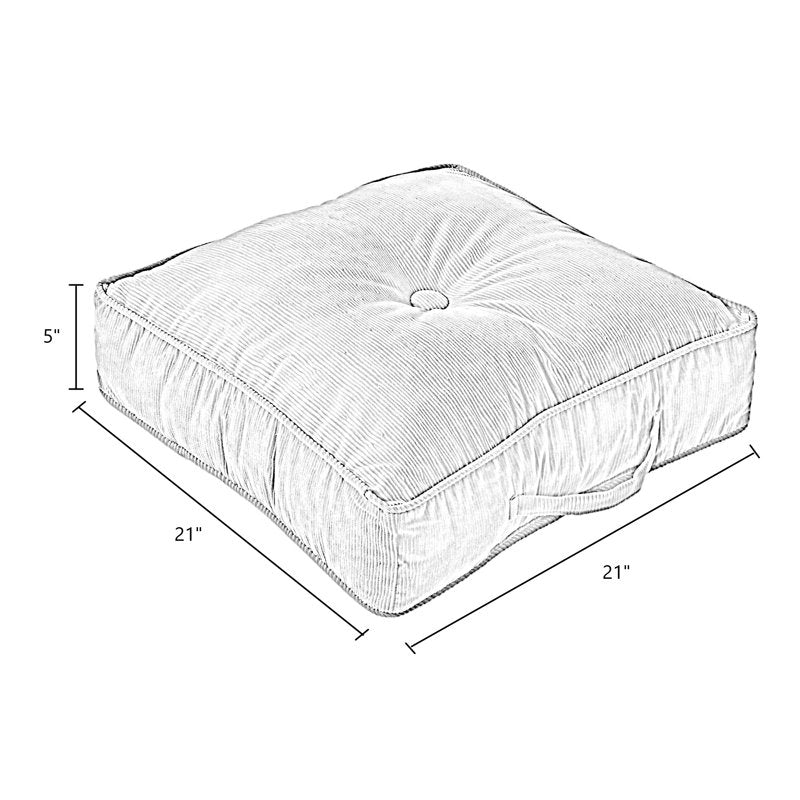 Greendale Home Fashions Omaha Bitter Microfiber Square Floor Pillow 21 Inch - Wine Red