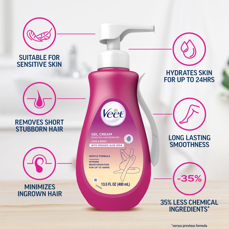Sensitive Skin Hair Removal Cream - 13.5 fl oz Pump Bottle