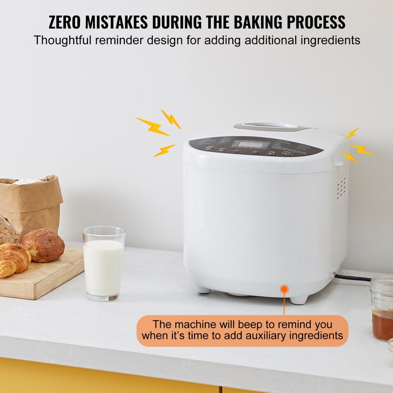 Automatic Bread Maker - 2LB 19-in-1 Programmable Bread Machine with Ceramic Pan