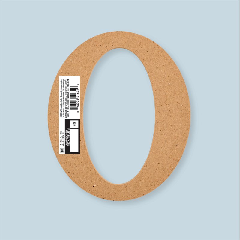 Unfinished MDF Wood Letter O - 5 Inch for Crafts & Decor - Variation O