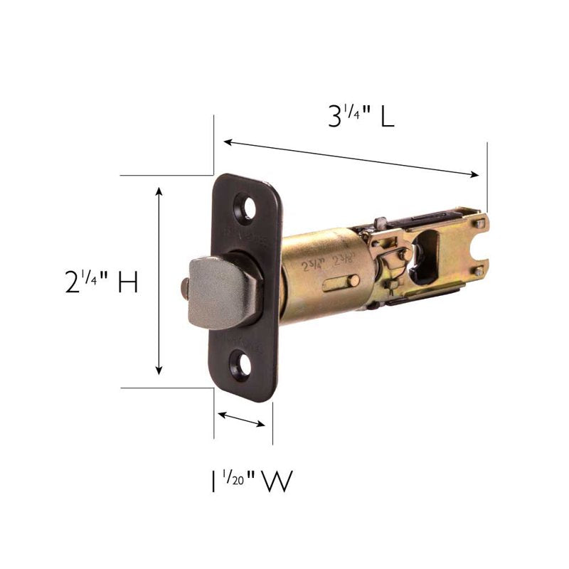 Adjustable Entry Latch - Oil Rubbed Bronze, 2-Way, ANSI Grade 3