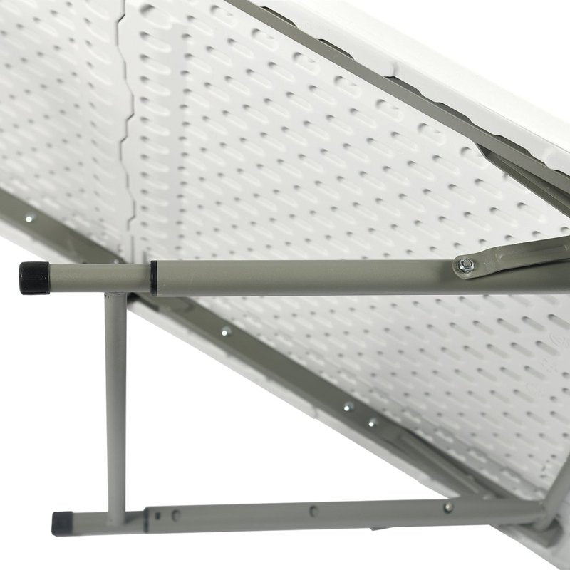 48'' Rectangular Folding Dining Table - Adjustable Height, White