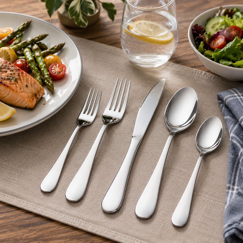 20-Piece Stainless Steel Flatware Set for 4 - Silver