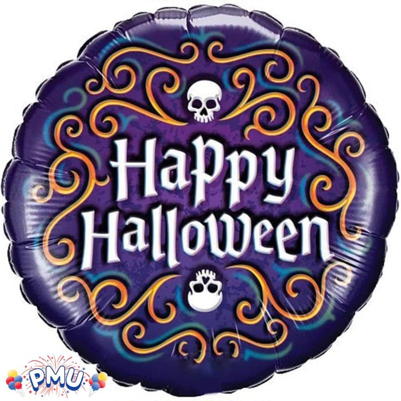 Halloween Balloon Bouquet Jack Faces - 10 Assorted 18in Mylar Balloons, Party Decoration