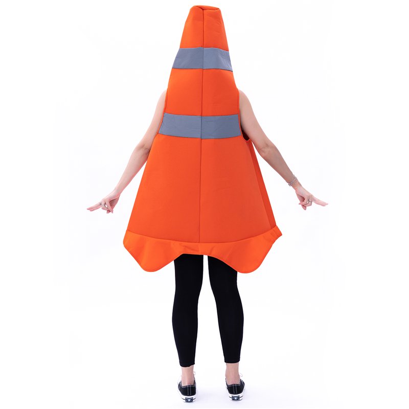 Women Construction Cone Costume - One Size Fits Most Halloween Role Play