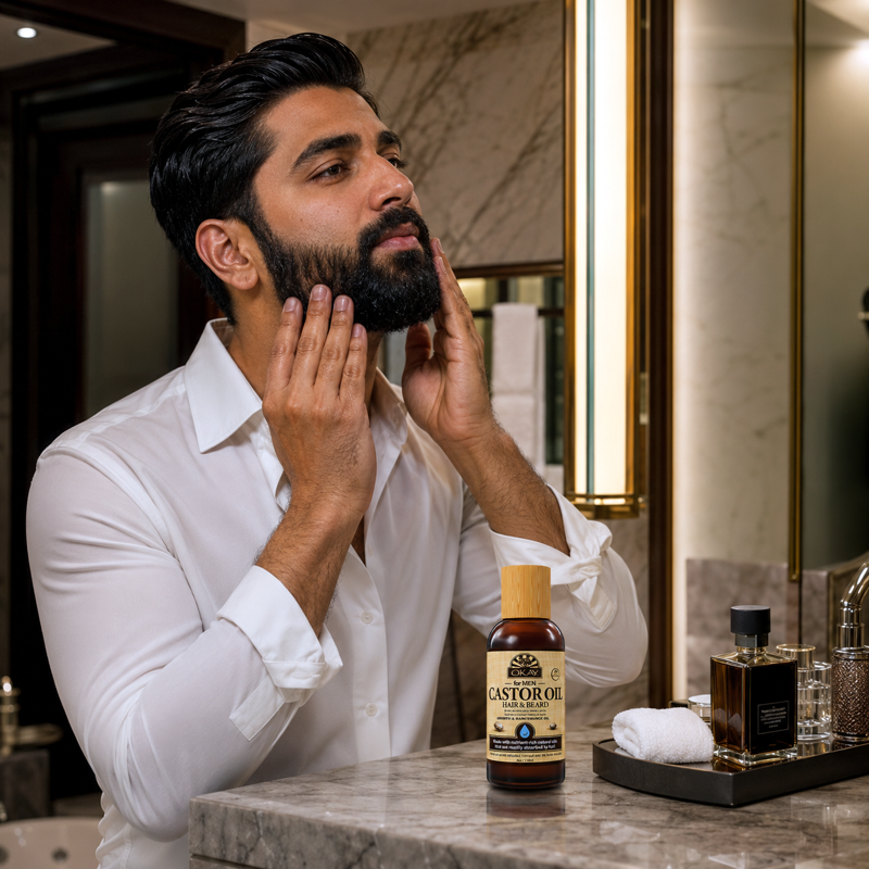 Castor Oil Beard & Hair Growth Oil - Lightweight & Moisturizing 4 oz