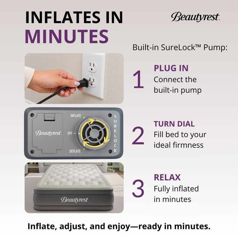 Twin Air Mattress with Built-In Pump - 18-Inch Support & Puncture-Resistant
