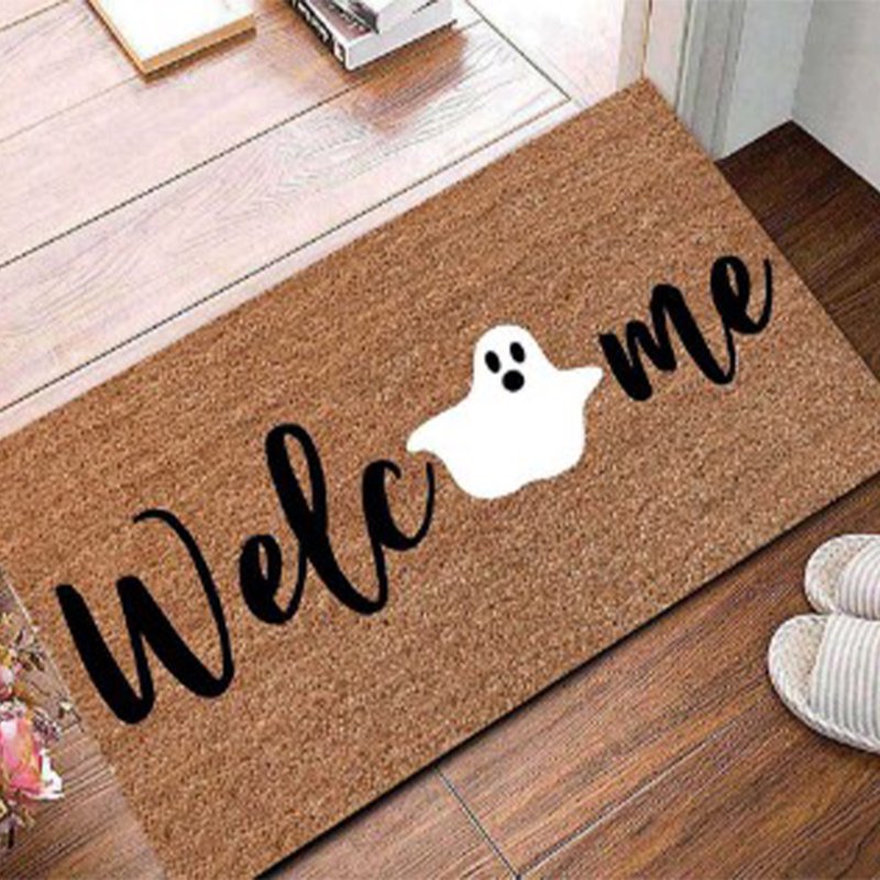 Halloween Specter Door Mat 23.6x15.3in Absorbent Skidproof Entryway Rug - Ghost Design, Machine Washable, by MPOISVA (Variation 02_Ghost Mat 40x60)