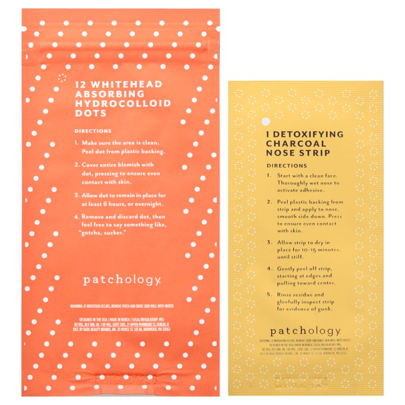 3-Piece Acne Treatment Kit: Hydrocolloid Patches & Nose Pore Strips