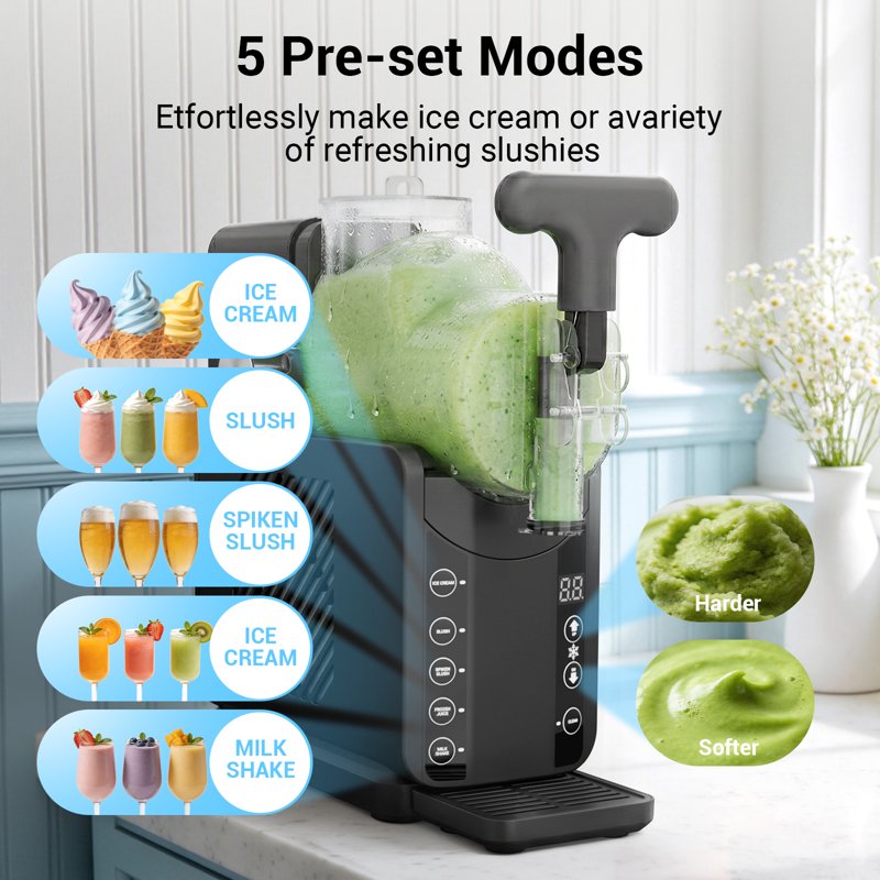 68oz Slushy Machine with Auto-Clean & 5 Preset Programs