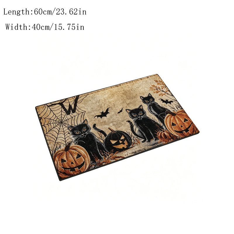 Halloween Doormat U - 15.8x23.6 Inch Non-Slip Absorbent Front Door Mat