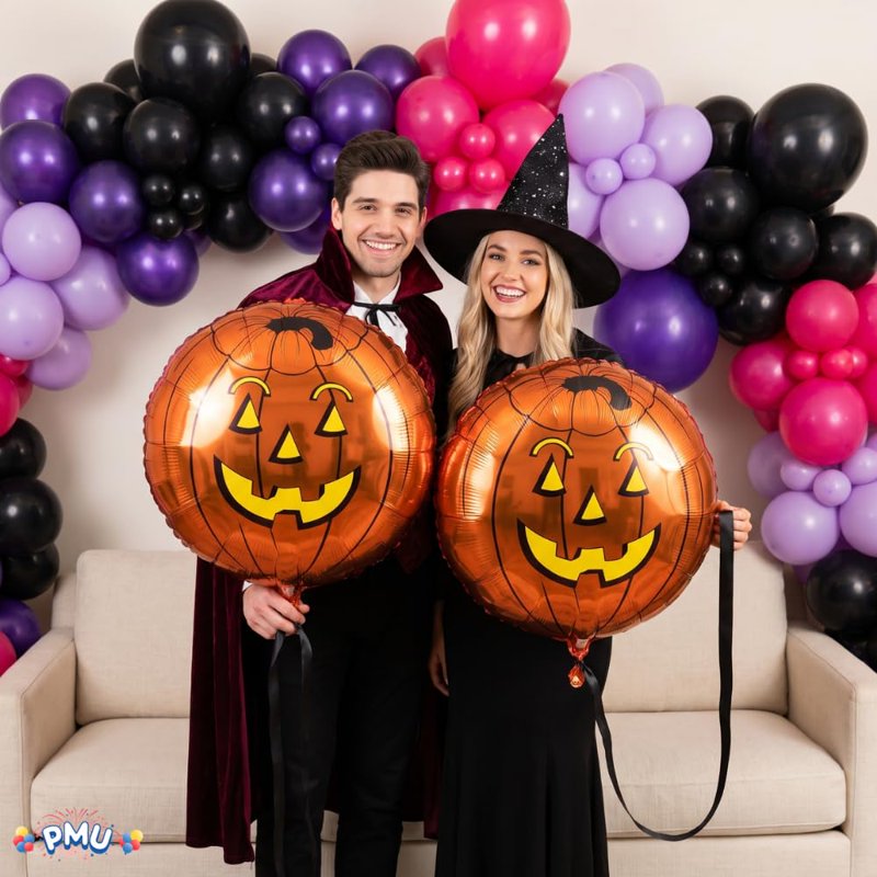 Halloween Jack-O-Lantern Mylar Balloon - 34 Inch Party Decoration - Pkg of 1 - Variation of Pkg of 1, Jack-o-Lantern