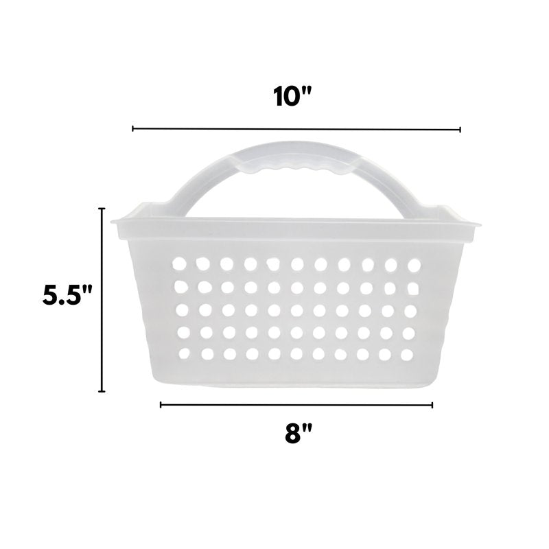Mainstays Small Portable Shower Caddy - Frost Plastic, Single