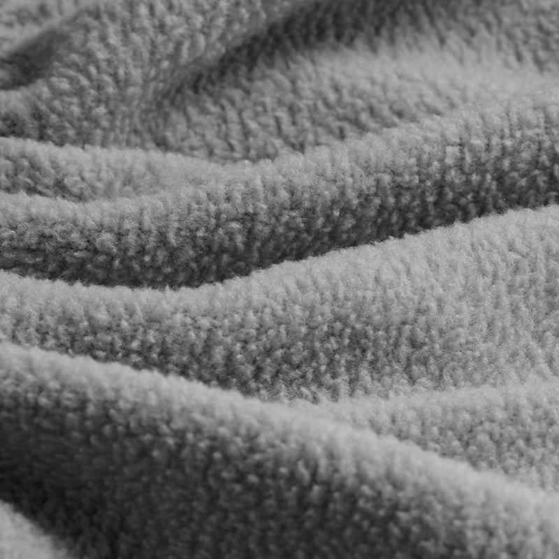Twin Fleece Fitted Sheet Set - Plush Polar Fleece, Deep Pocket, 2 Pack, Gray