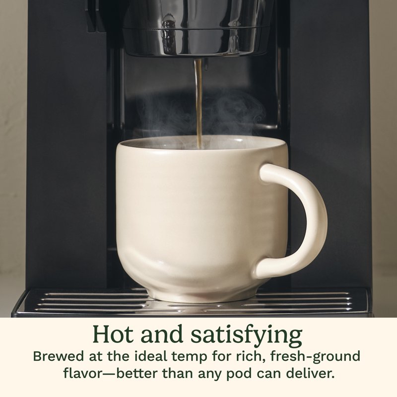 Single-Cup Coffee Maker with Grinder - Freshly Brewed Coffee