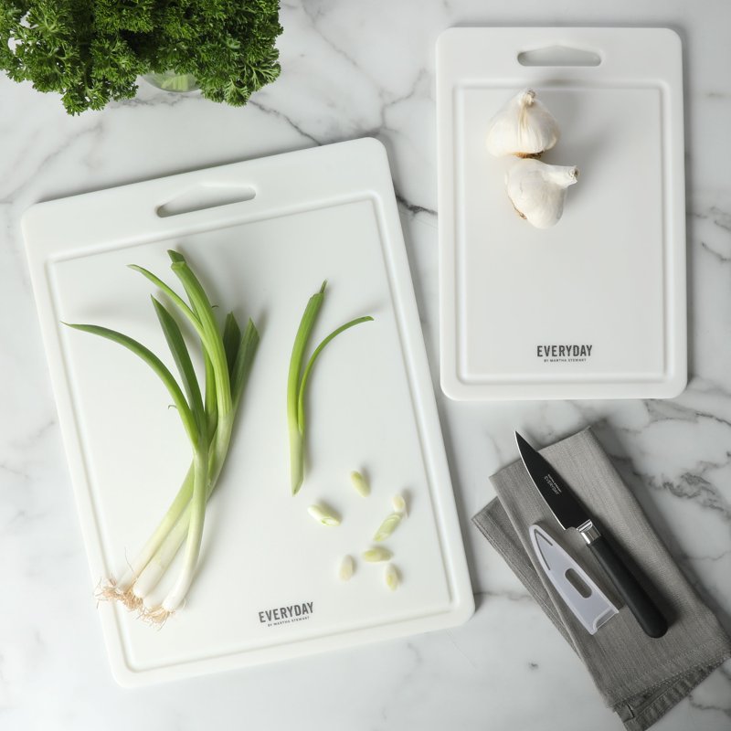 Plastic Cutting Boards Set - 2-Piece, 16 x 12 for Kitchen
