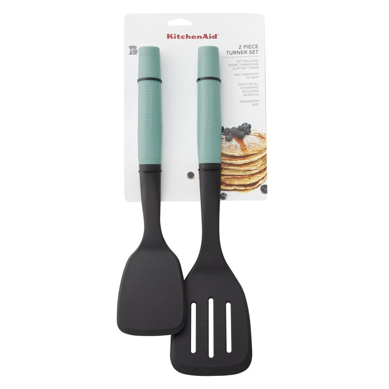 Nylon Turner Set - 2-Piece Slotted & Short Turner in Aqua Sky