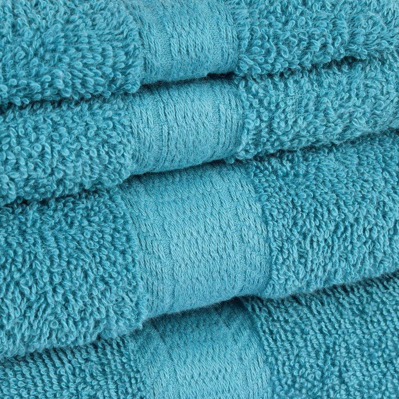 Mainstays Solid Turquoise 18-Piece Bath Towel Set - Cotton, Soft & Absorbent