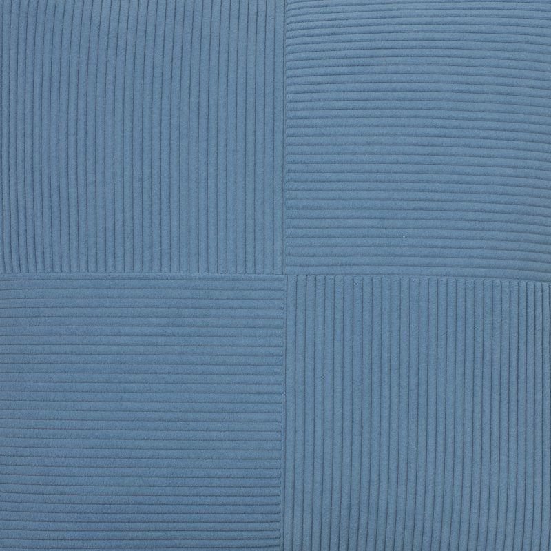 Blue Velvet Corduroy Decorative Throw Pillow 18x18 Inches - Mainstays
