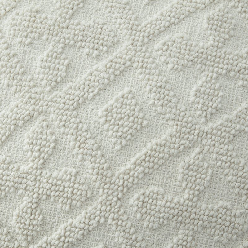 Farmhouse Style Cotton Tufted Throw Pillow - 20x20 in, Coconut Milk - Variation 1