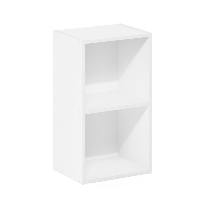 Open Shelf Bookcase - 2-Tier Blackwood Storage Unit