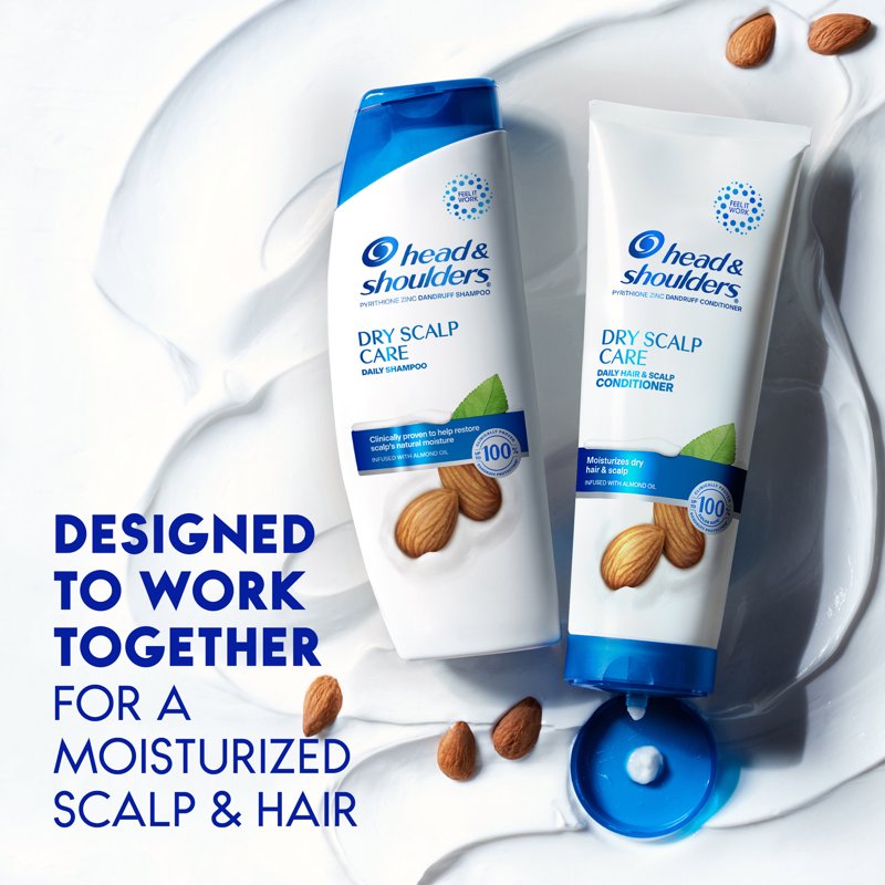 Anti-Dandruff Shampoo and Conditioner Set with Almond Oil for Dry Scalp